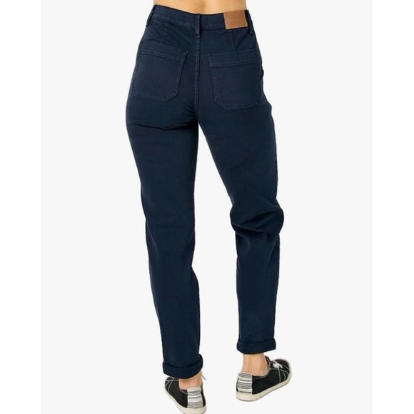 JUDY BLUE High Waist Garment Dyed Navy Blue Denim Jeans Size 5 / 27 - Picture 3 of 11